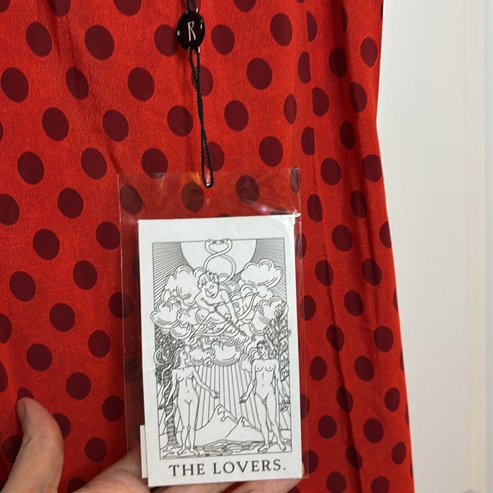 NWT REALISATION The Allegra Silk Polka Dot Maxi Dress in Aura (red) sz XS - Picture 6 of 12